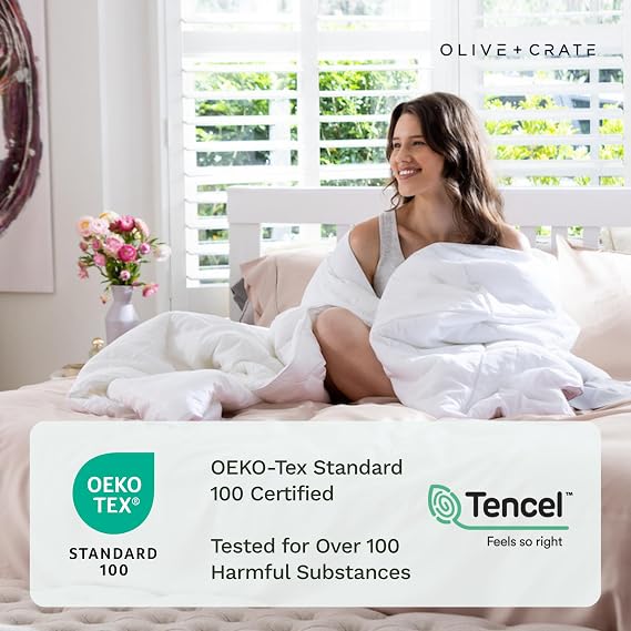 Olive + Crate Tencel Lyocell Eucalyptus Twin Sheets Set