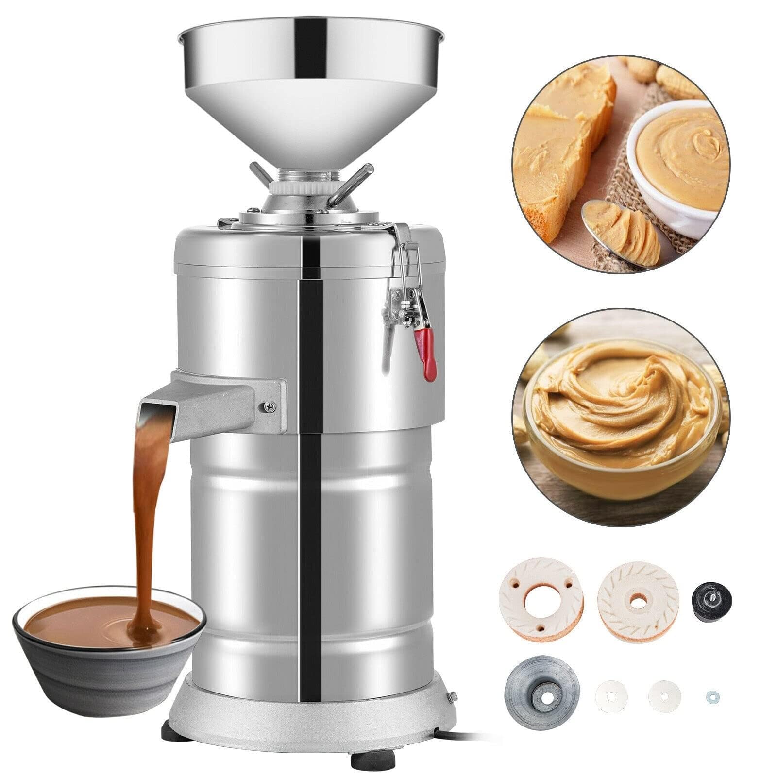 Machine à Beurre D’arachide Professionnelle 15kg/h – 1100W 220V – Pour Sésame Et Cacahuètes