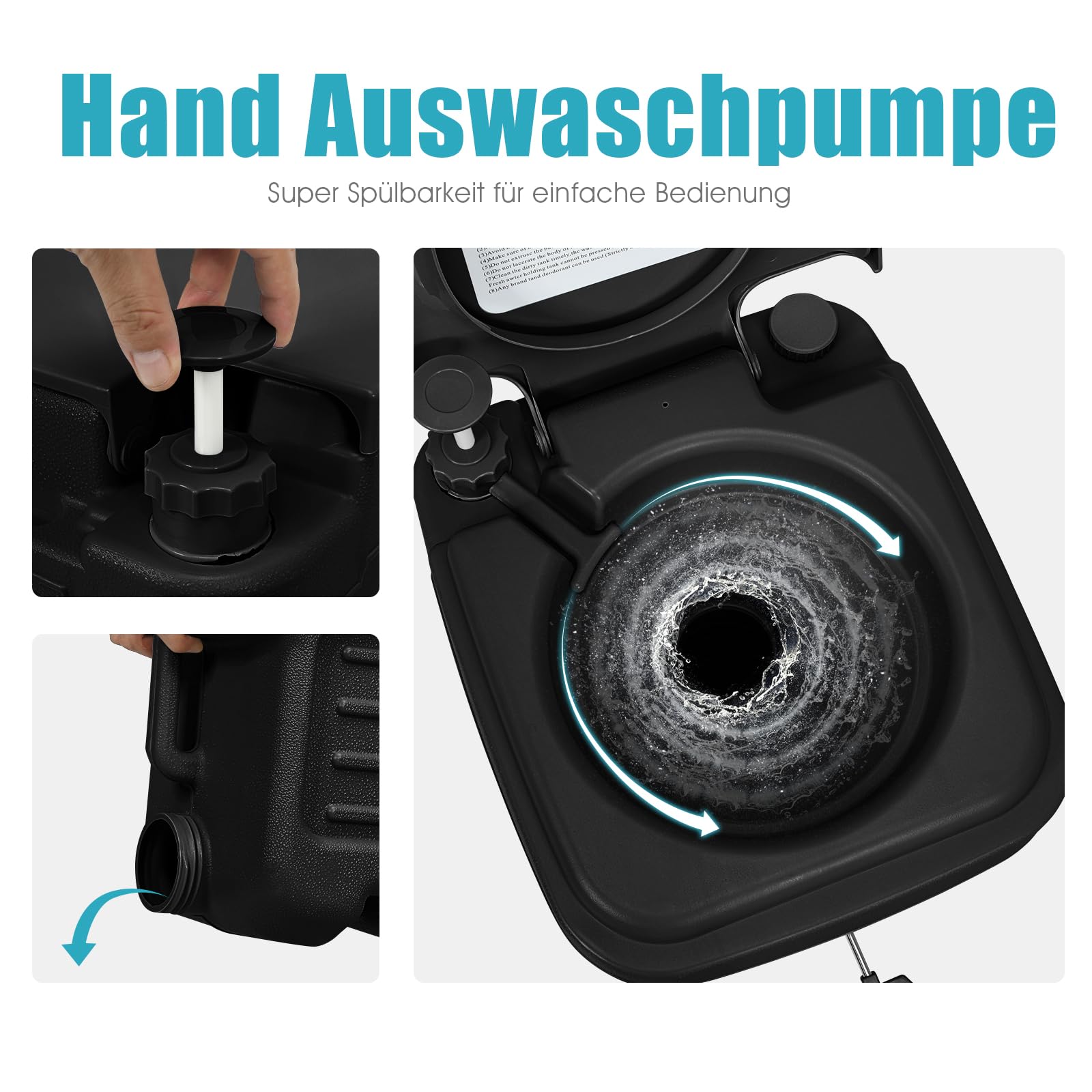 GOPLUS Campingtoilette Reisetoilette tragbare Toilette Outdoor WC mobiles WC 20L, Farbwahl