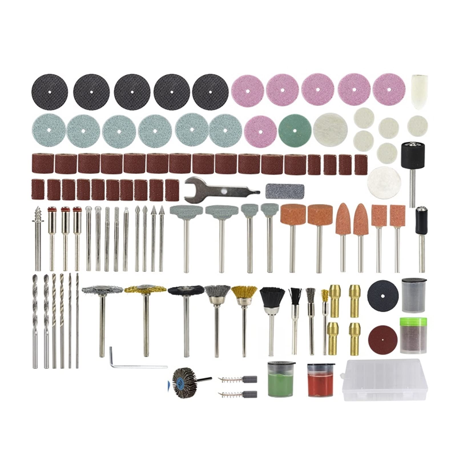 Juego de accesorios de herramientas rotativas abrasivas de 173 piezas mini taladro eléctrico para lijar, pulir, cortar cabezales de grabado (color: juego de 173 piezas)