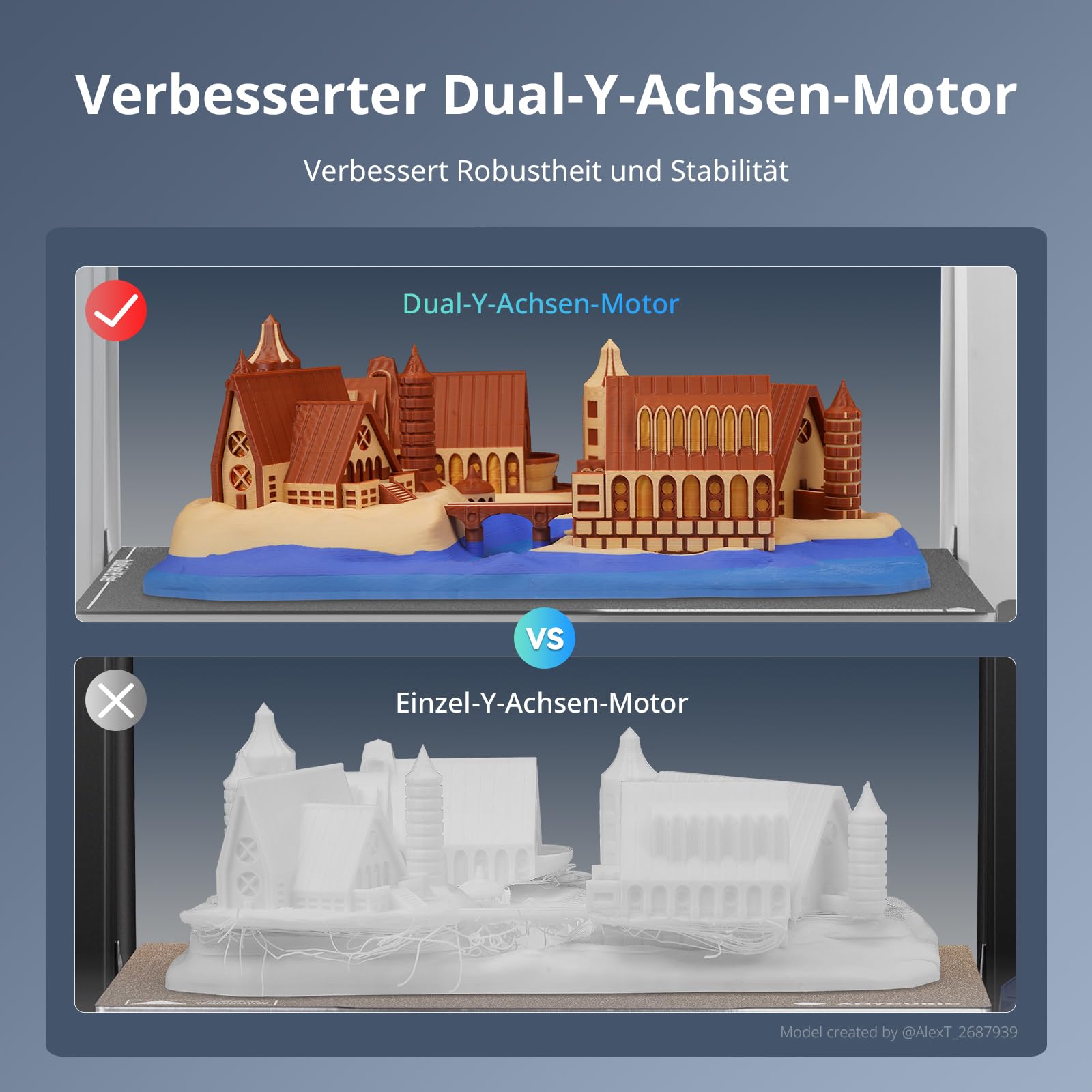 Anycubic Kobra 3 Max Combo 3D-Drucker Mehrfarbig mit 0,4mm Düse, 420x420x500mm Druckgröße, 600 mm/s Schnelles Drucken, Trocknung Filament während des Drucks, Stabilere Konstruktion