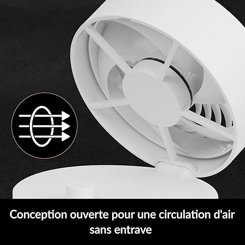 Miniatura 6 de ARCTIC Summair Plus - Ventilador portátil con batería recargable integrada, conexión USB-C (incluido cable de carga USB-A), ventilador de escritorio