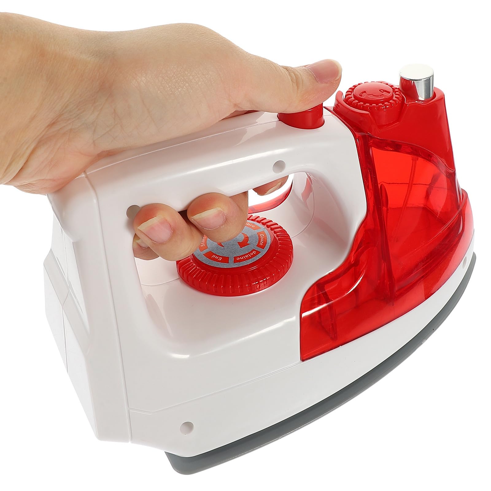 Juguete de Plancha Eléctrica de Imitación Roja para Niños, Material Abs, Diseño Adorable y Creativo para Desarrollar Habilidades y Aprendizaje