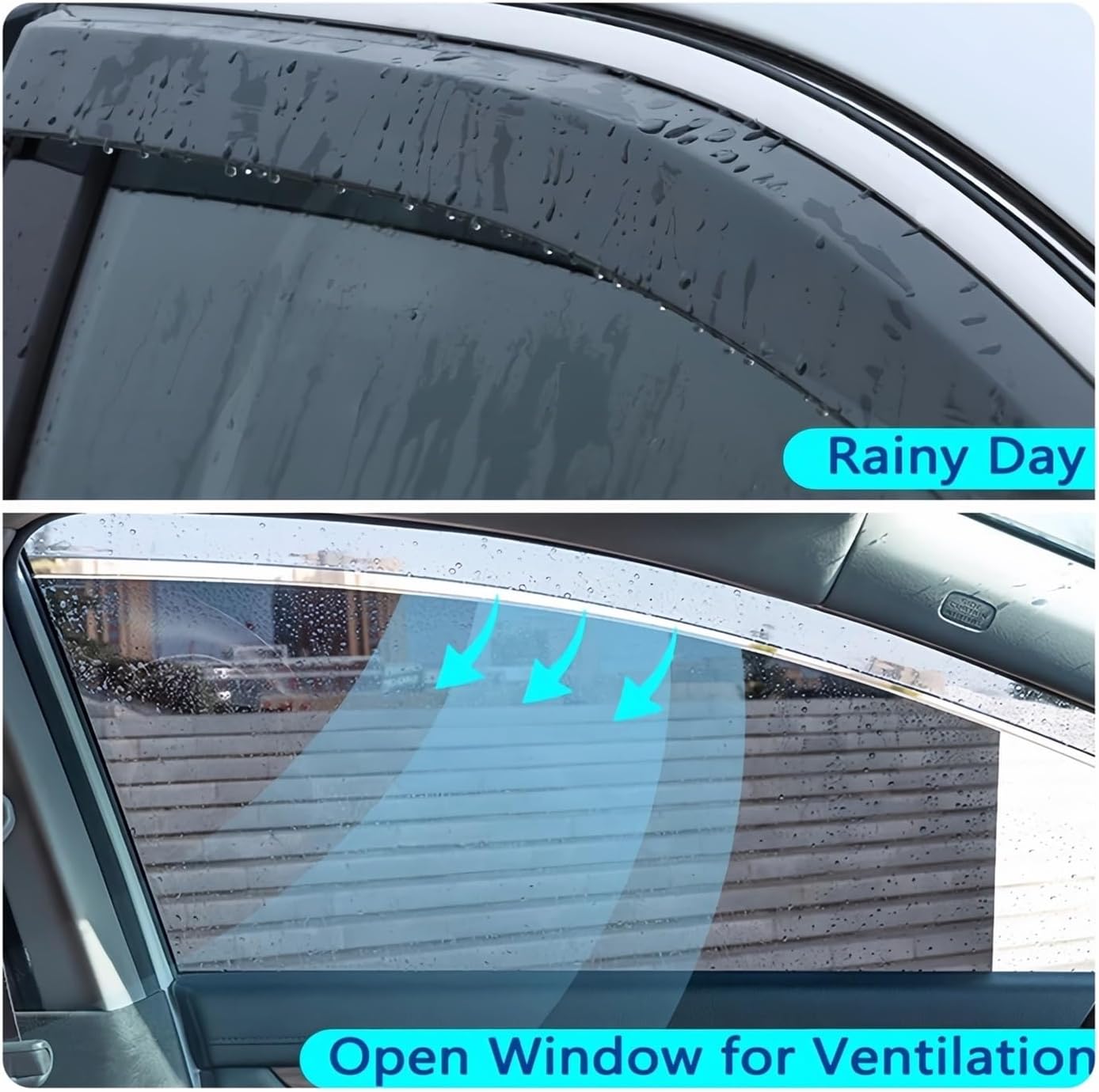 Side Window Deflector, Compatible with Toyota Axio 2013-2019 Window Visor Sun Rain Deflector Guard
