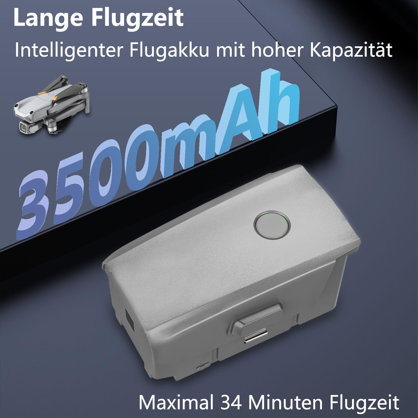 Mavic Air 2S - Batteria da 3500 mAh, 11,5 V, per DJI Mavic Air 2S, 34 Mins Max Flight Time per DJI Mavic Air 2 drone