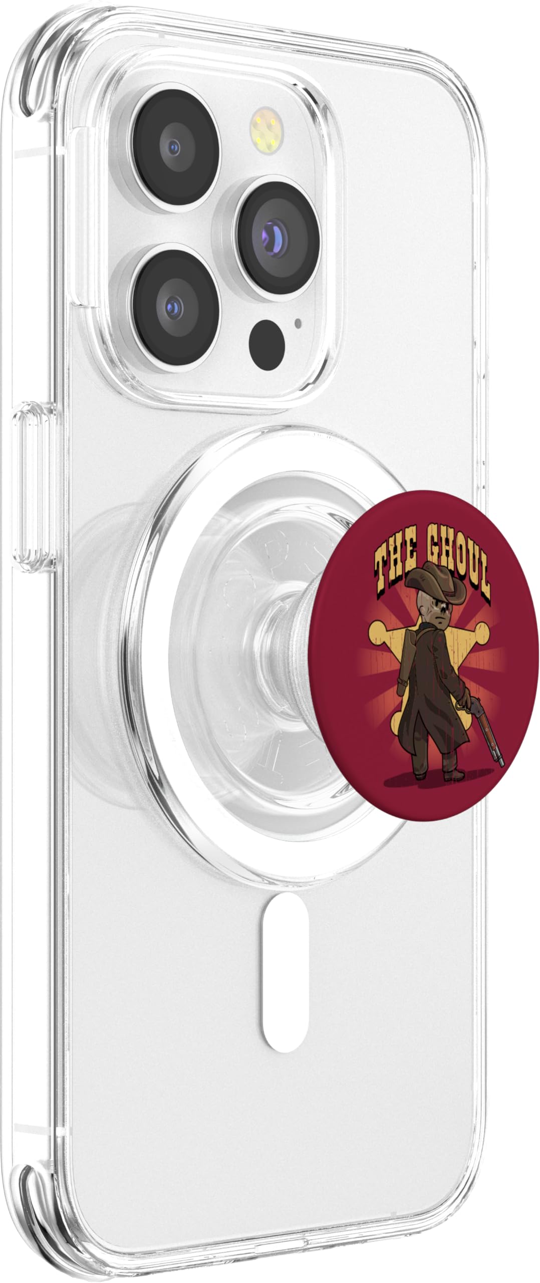 Fallout - The Ghoul Vault Boy PopSockets PopGrip for MagSafe, Clear - Image 4