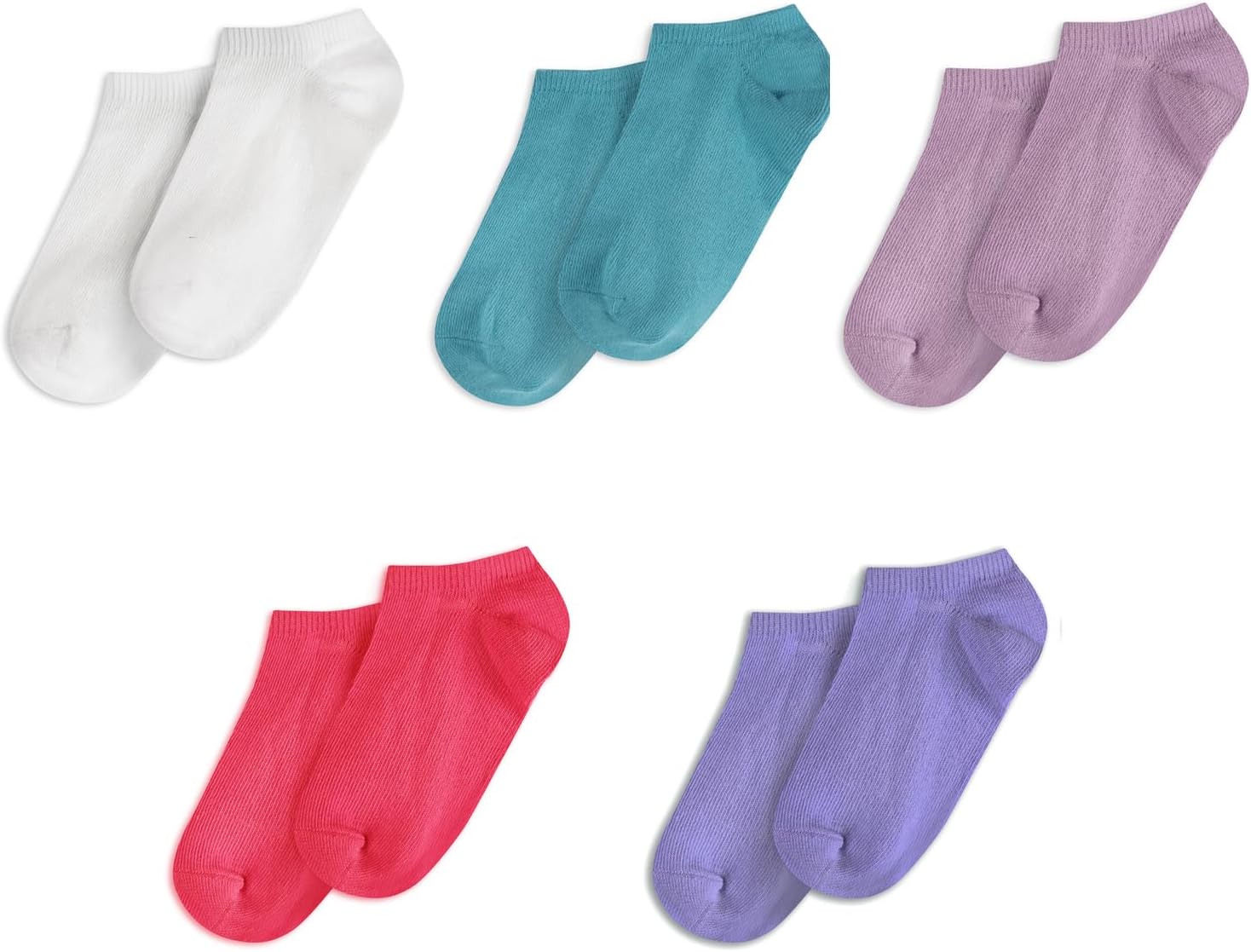 Mightly Girls and Boys' Ankle Sports Socks | Organic Cotton Multi-Pack Kids Sock Set