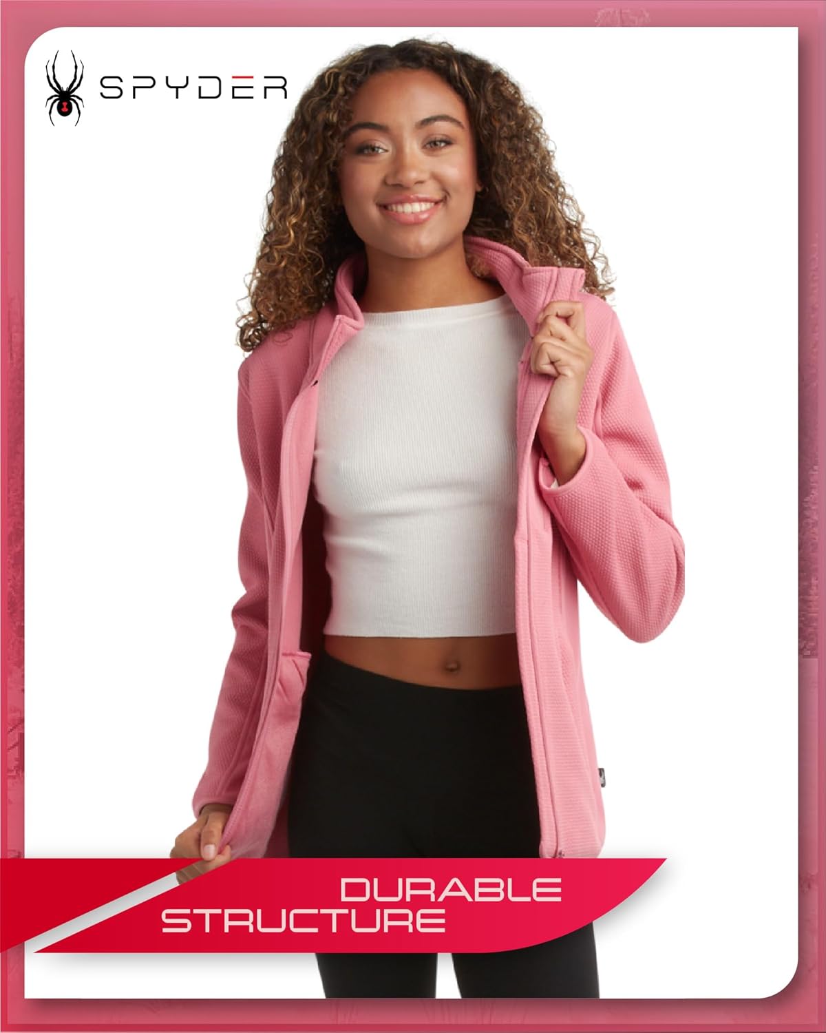 Spyder Womens Fleece Jacket - Lightweight Insulated Performance Fleece Womens Jacket - Full Zip Up Jackets for Women - Image 2