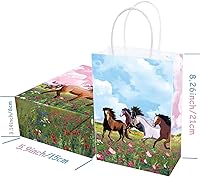 Vista 6 de 16 bolsas de golosinas de caballo para suministros de fiesta de cumpleaños, aperitivos de regalo, dulces con asas para decoraciones de fiesta