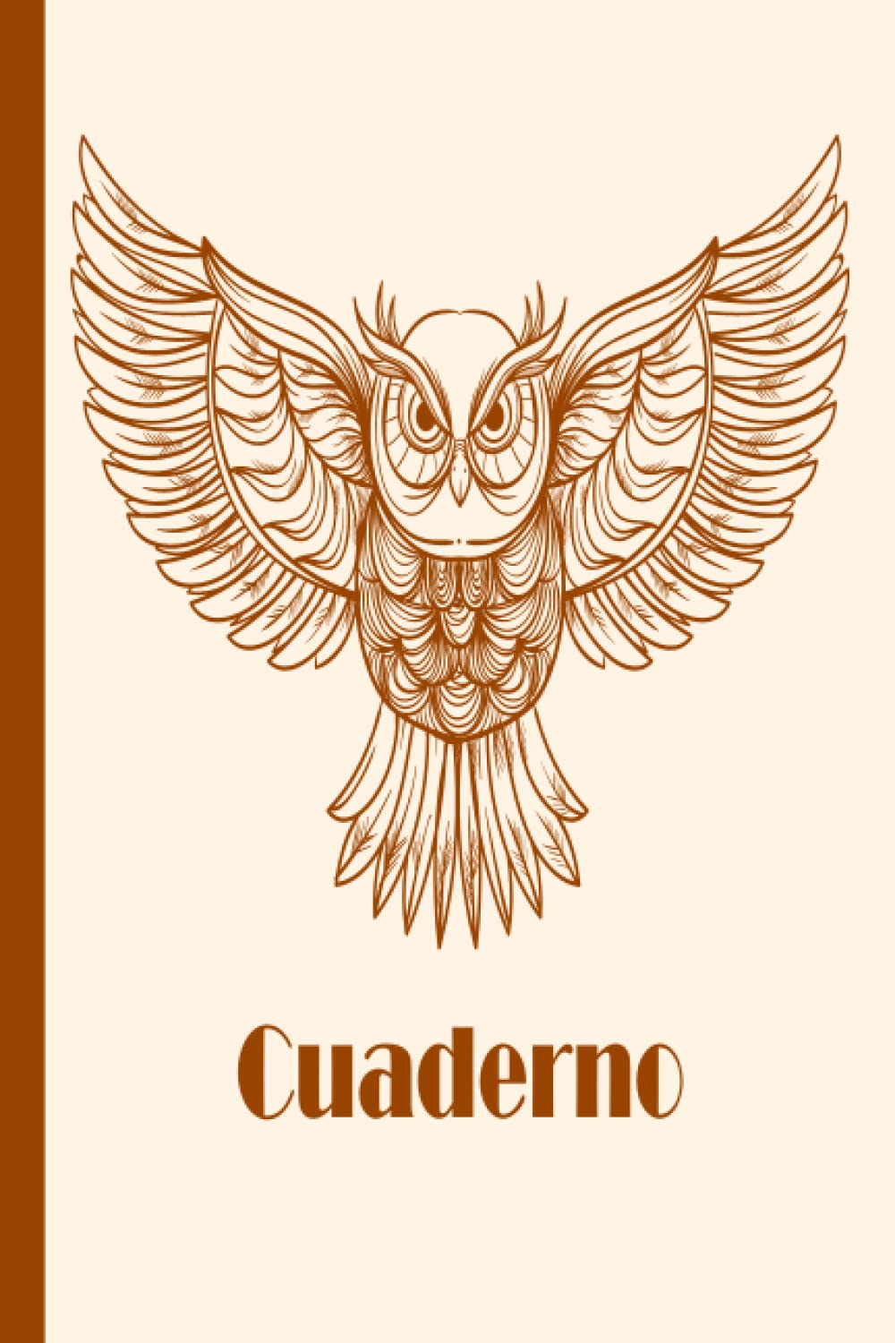 Cuaderno de Búho: Cuaderno de búho de rayas anchas, cuaderno de papel rayado para la escuela, estudiantes, regalo para niños, niñas, adolescentes, cuadernos de búho, amante del búho