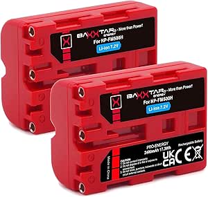 Baxxtar PRO - NP-FM500H Akku 2X Mit Infochip - Kompatibel Mit Sony
