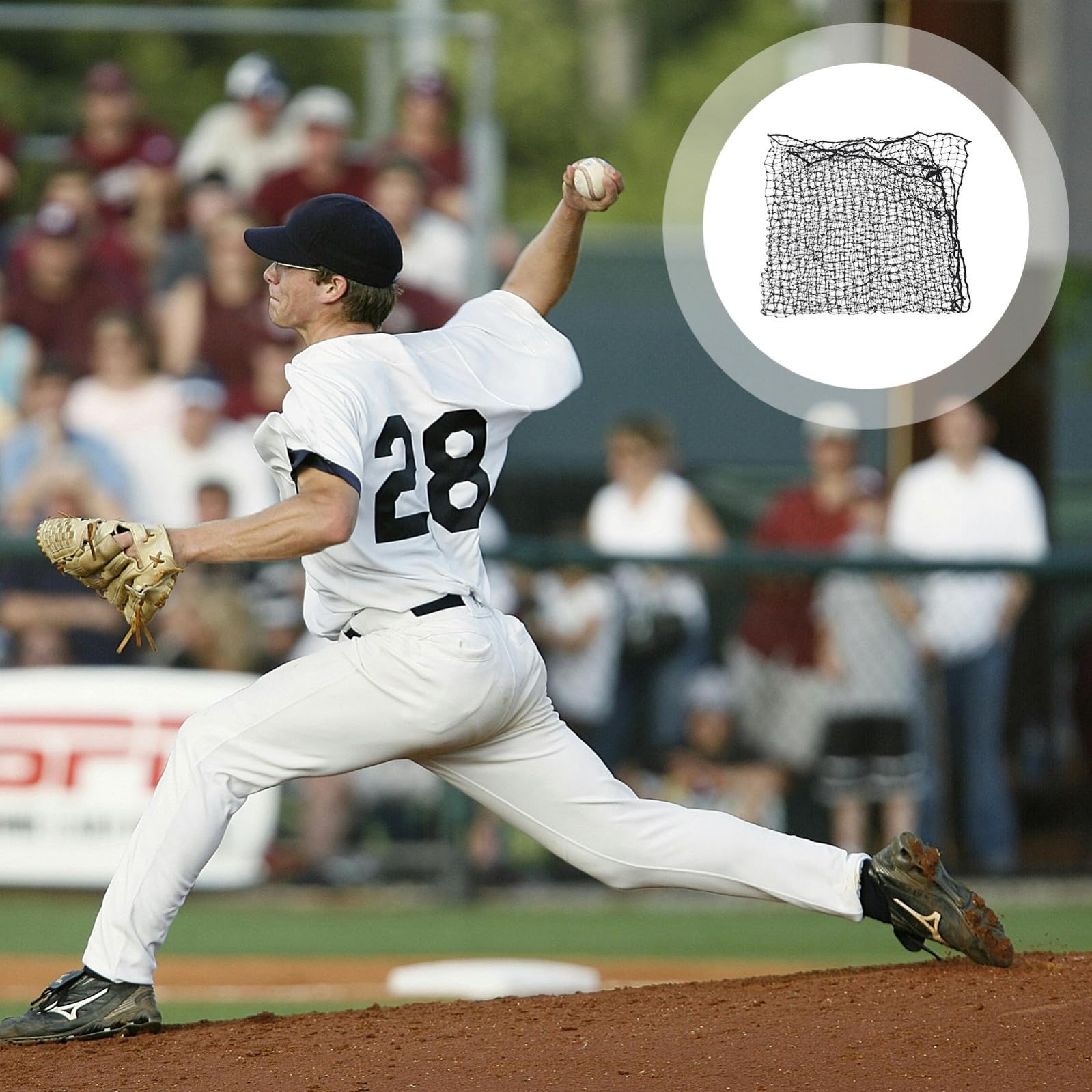 HANABASS Red de Béisbol Plegable de PE, Negra, Rebote y Uso Multifuncional para Entrenamiento de Bateo y Práctica de Béisbol