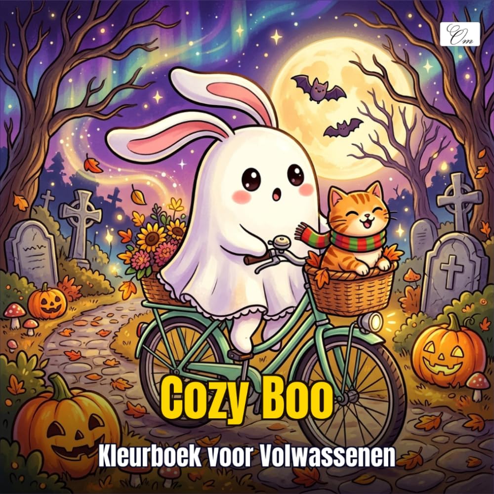 Cozy Boo — Kleurboek voor Volwassenen & Kinderen: 60 Kawaii Halloween Scènes om in te Kleuren — Bold & Easy Stijl voor Ontspanning