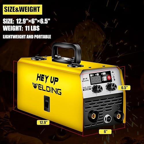 Miniatura 4 de HEY UP Soldador MIG, 140Amp 2 EN 1 Soldador de núcleo de fundente con alambre de flujo de 2 libras, máquina de soldadura de doble voltaje de 110