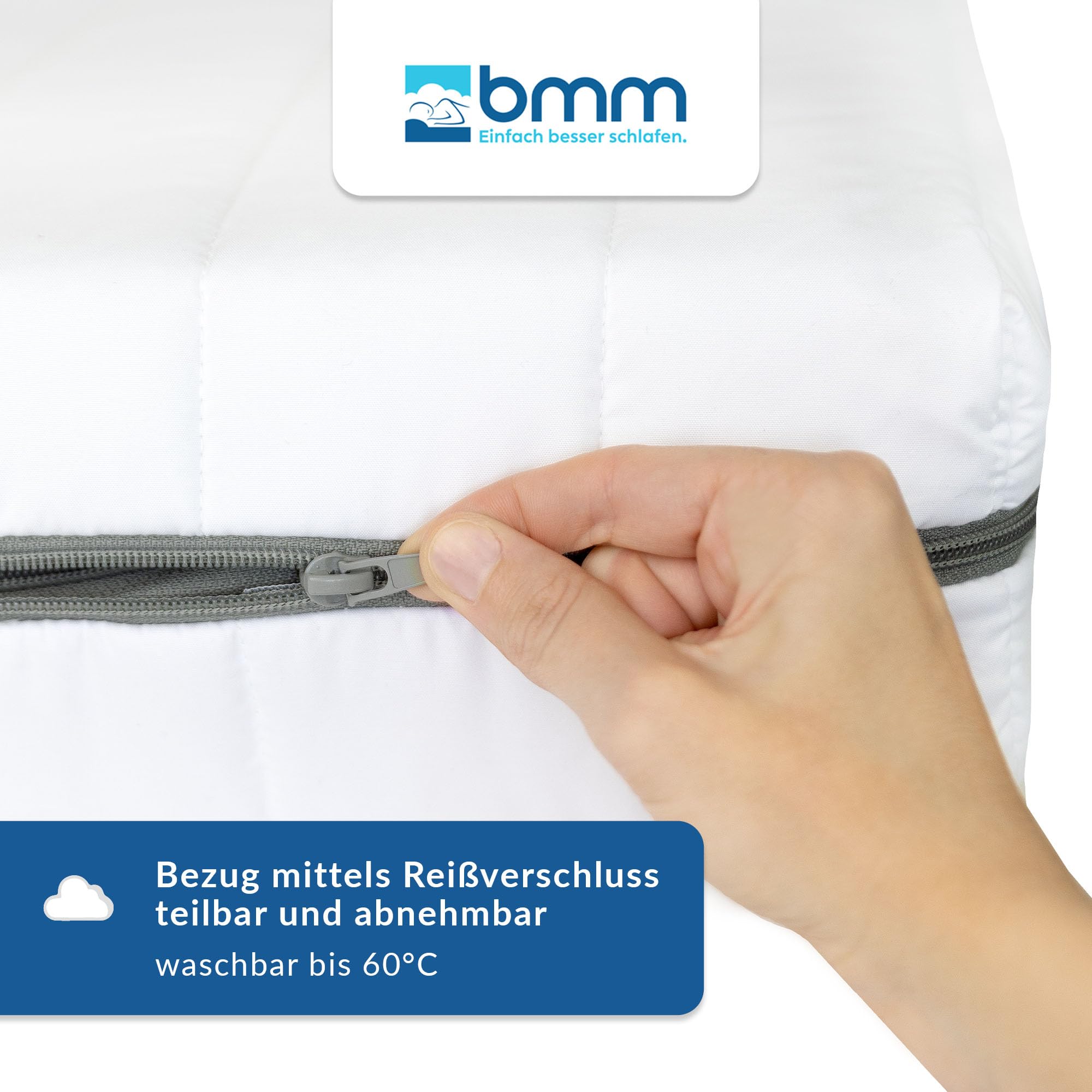 BMM Kaltschaummatratze Klassik XXL 90x200 cm H4 12 cm | Stabiler KSCell® Kaltschaum mit kompakter 12 cm Höhe bietet zuverlässigen Liegekomfort für vielseitige Einsatzbereiche.