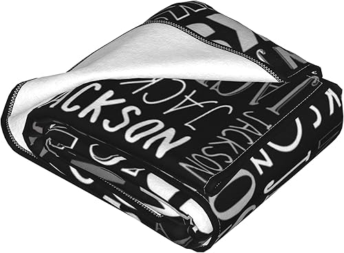 Miniatura 3 de Manta con nombre para bebé, manta personalizada con nombre para niños y niñas, manta personalizada regalo para cumpleaños o Navidad, manta negra