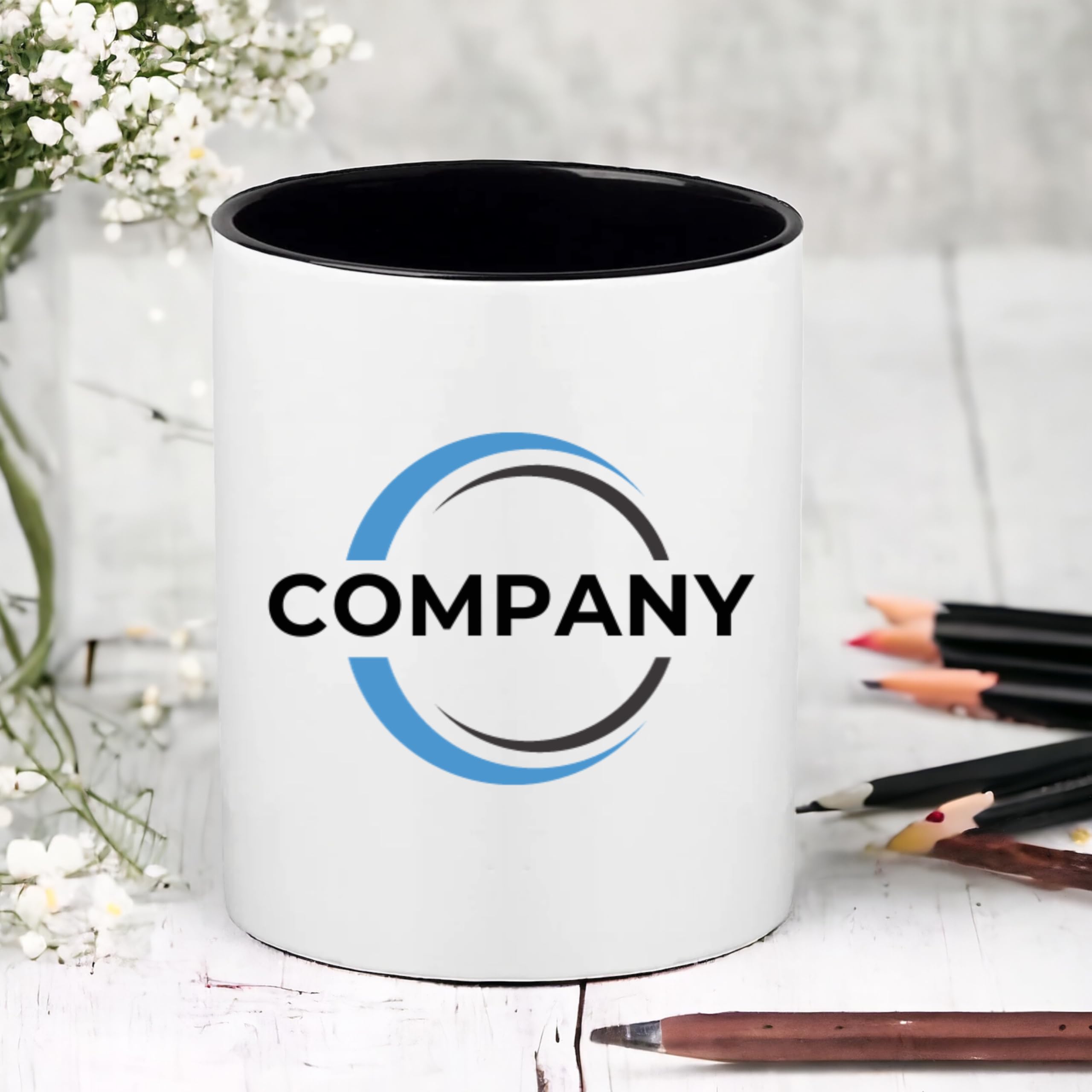 Personalised Company Logo Pen Pot