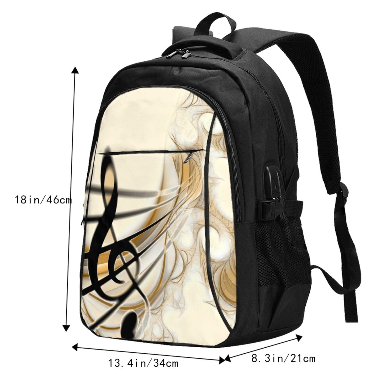 InOmak Musiknote, Reiserucksack, Freizeitrucksack, Schulrucksack, Laptop-Rucksack für Damen und Herren