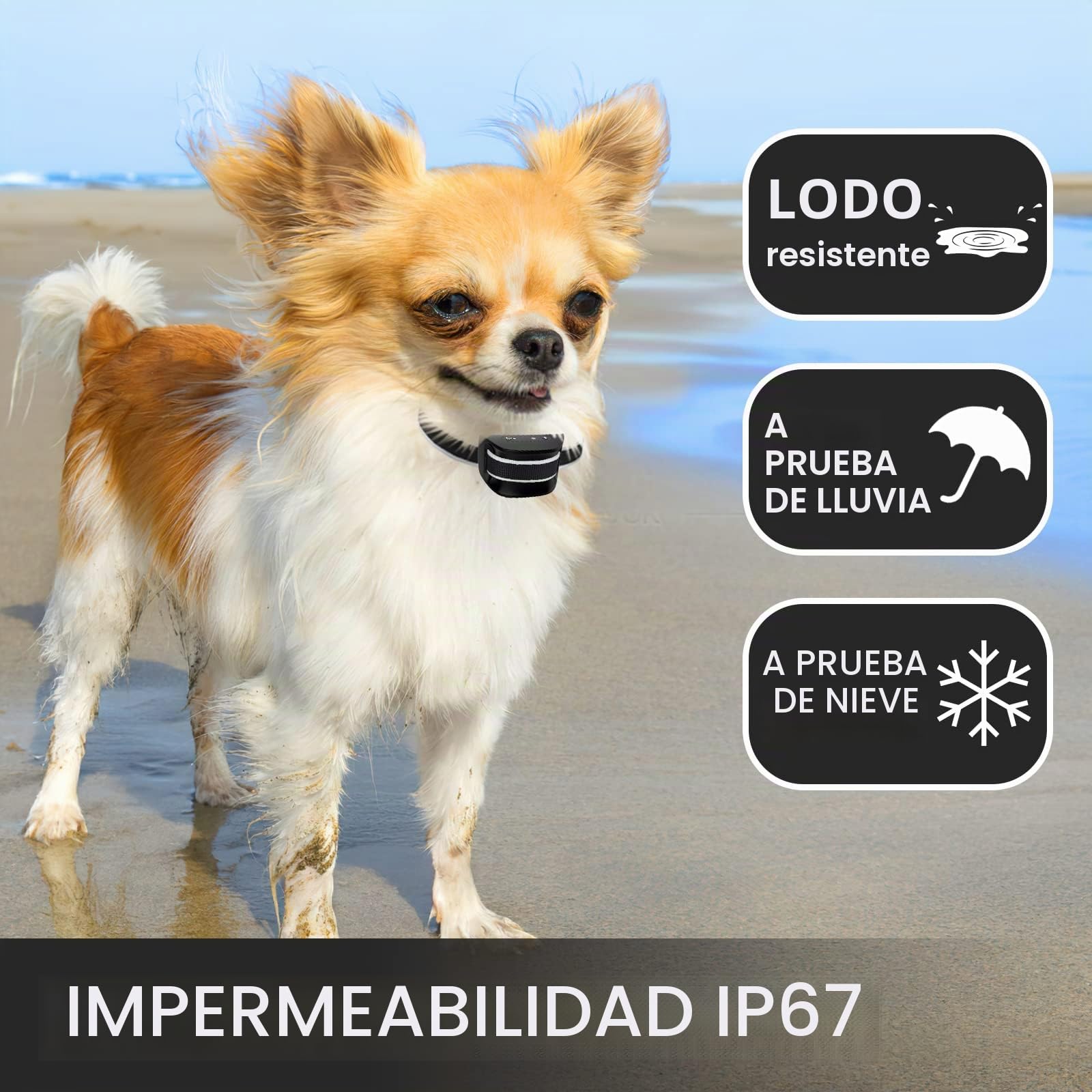 HZK Collar de Corteza de Perro PequeñO, Recargable Collares Antiladridos para Entrenamiento de Perros con 7 Modos de Sensibilidad Y VibracióN de Pitido, Negro