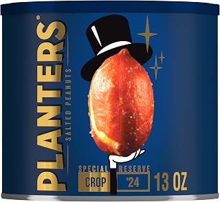 Planters Special Reserve Skin-On Peanuts, 13 oz - Premium Virginia Grown, Roasted for Rich Flavor & Crunch