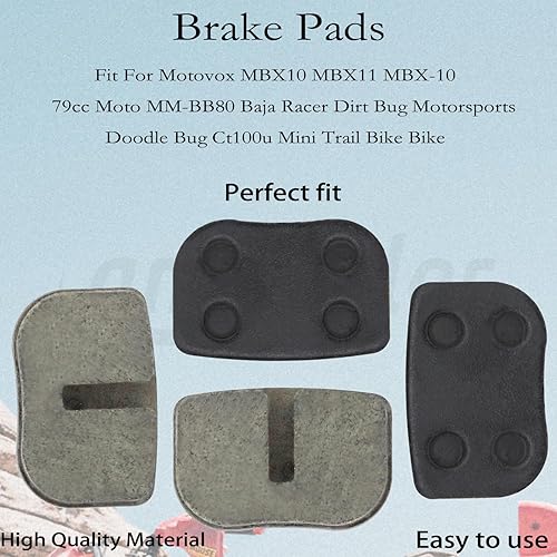 Miniatura 3 de 4 pastillas de freno para 97cc100cc 2.8hp Coleman CT100U CC100X CK100 Baja Hensim Doodle Bug Racer DB30 Motovox MBX10 MBX11 Monster Mega Moto MM-B80