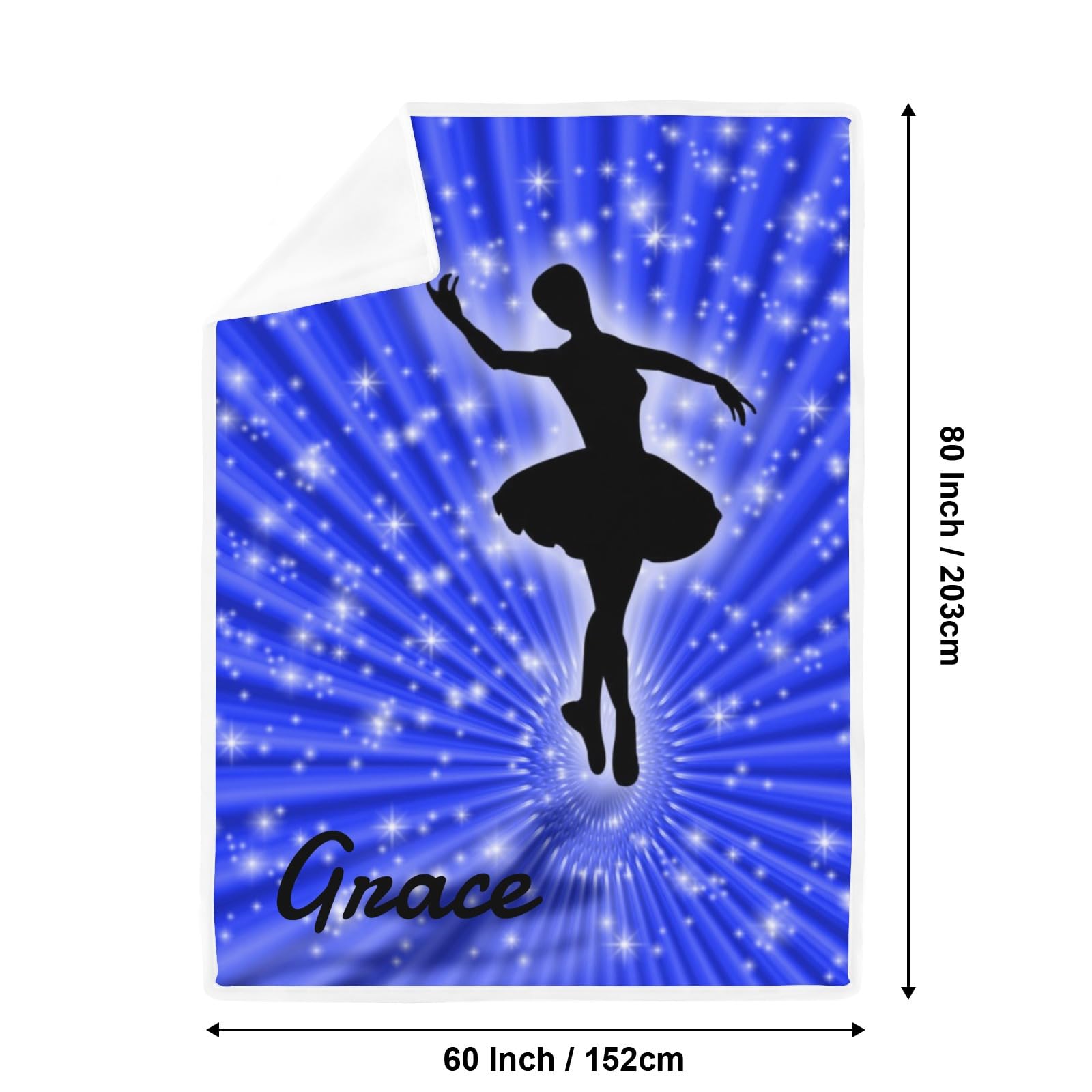 GoTussWO Custom Dancer Dancing Bright Stars Weighted Blanket Cooling Laye, Keep Cooling All Night,30x40Inch