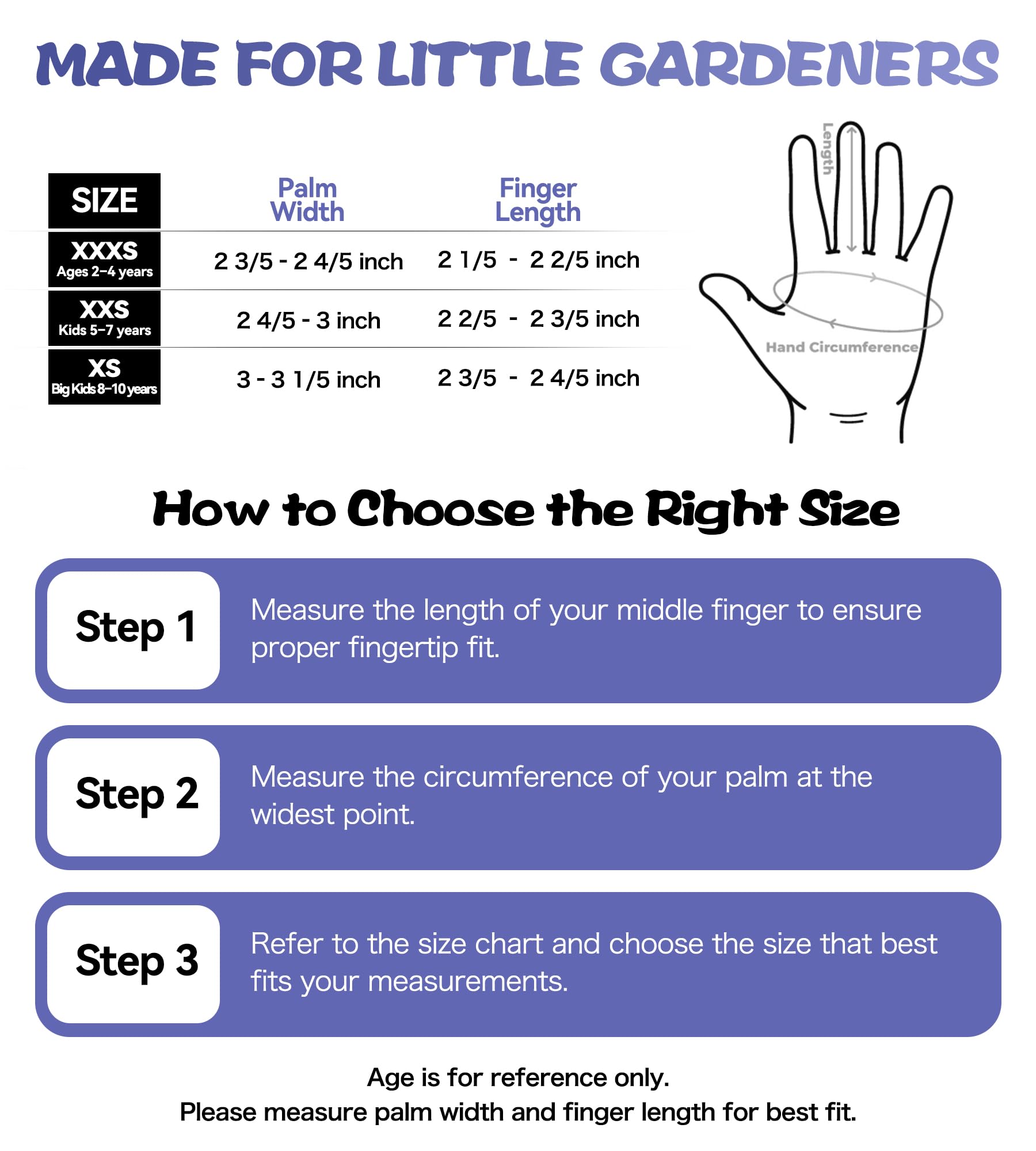 Mr.Panda 3 Pares de Guantes de Jardinería para Niños, para Edades de 2 a 4 Años, Aptos para la Piel, Guantes de Trabajo para Niños Pequeños, Talla 3/XXXS