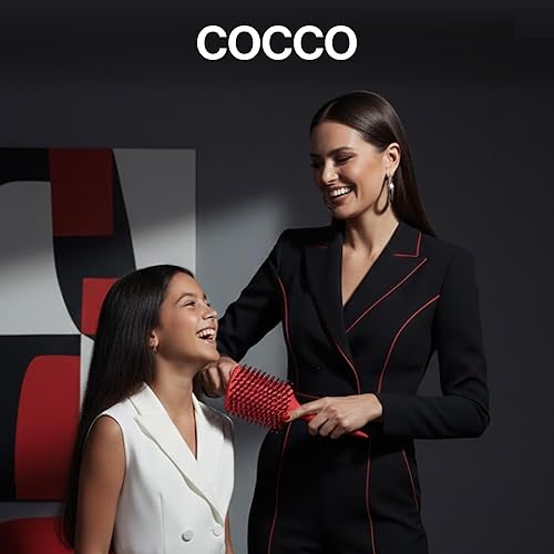 Miniatura 8 de COCCO Aura Vent - Cepillo de jabalí  Diseño ventilado de doble curvatura para un secado más rápido, desenredar y dar brillo sin esfuerzo, jabalí +