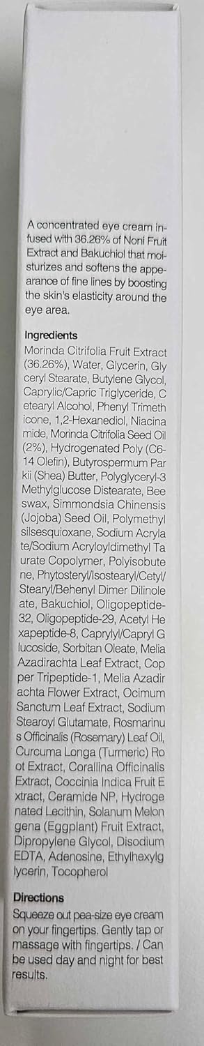 celimax Real Noni Eye Cream | with Noni Extract & Bakuchiol (Retinol), Anti Aging, For Wrinkle, Crows Feet & Under Eye, Dark Circles, Brightening, Hydrating, Sensitive For Skin, 20ml