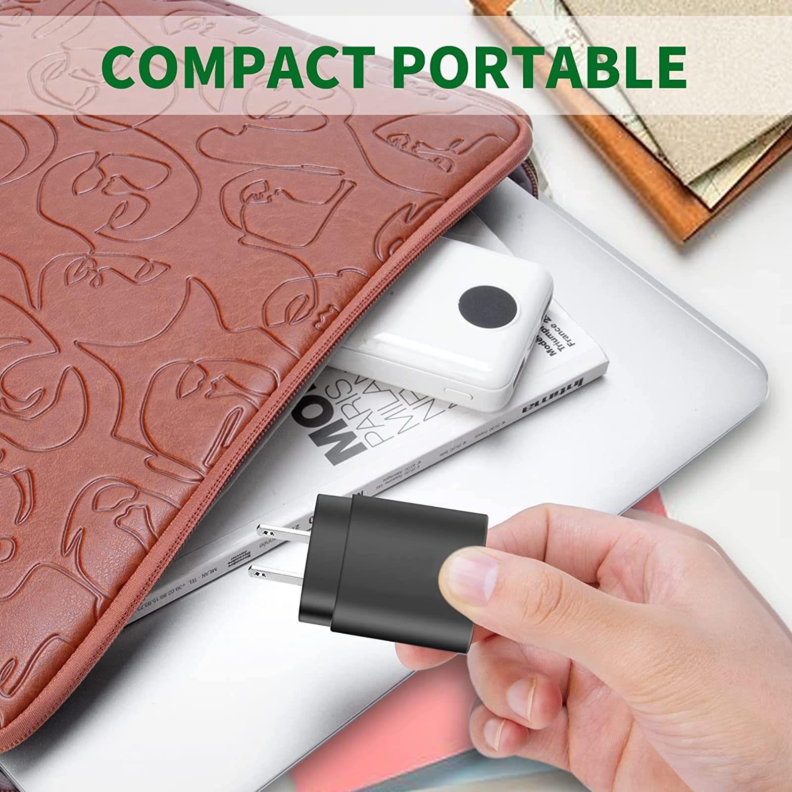 Samsung - Caricabatterie super veloce, 25 W, doppia porta Samsung USB C, blocco di ricarica rapida per Samsung Galaxy S22/S22 Ultra/S22+/S21/S21 Ultra/S21+/S20/S20 Ultra/Note 10 Plus//Note 20 Ultra/Z