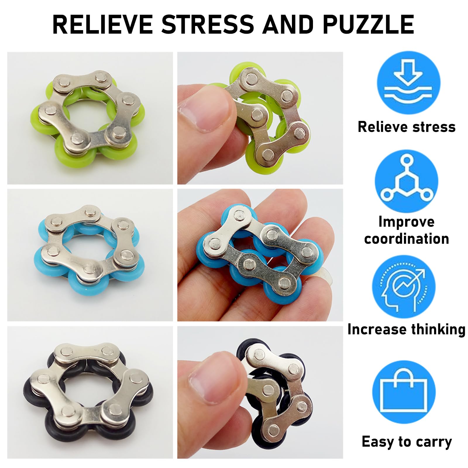 15 Piezas Fidget Toys Anti Stress, Juguete Antiestrés, Fidget Spinner, TDAH Juguetes para Aliviar el Estrés, Sensoriales Autismo, Juguetes de Mano para Niños y Adultos