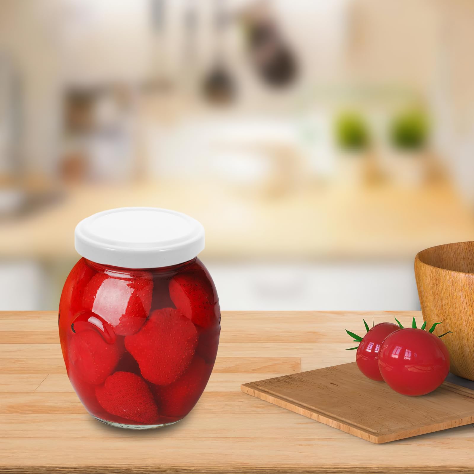 Generico Tappi di Barattoli di Vetro Normali 66 MM, 50 Pezzi in Metallo Chiusura Ermetica, Coperchi per Marmellate e Conserve, per Conservazione a Termine