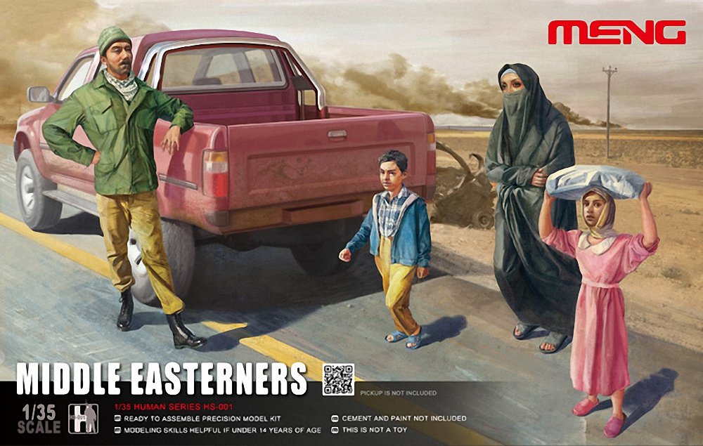 MENG"Model 1:35 Middle Easterners in Street" Figures (Multi-Colour)