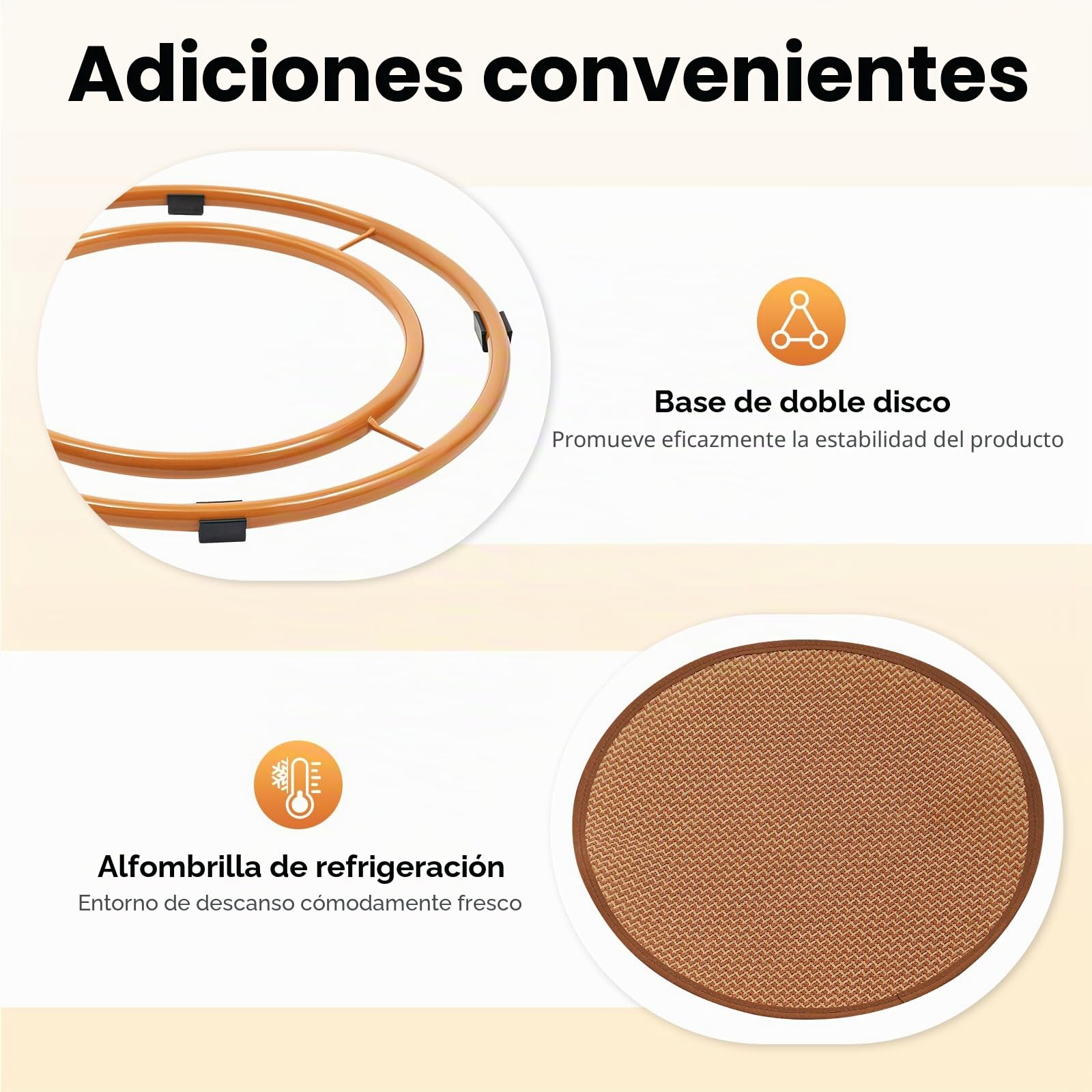 Columpio para gatos, de ratán, para menores de 7,5 kg, incluye cojín suave, flojín frío y tabla para rascar gatos, columpio colgante para gatos, silla Papasan para gatos