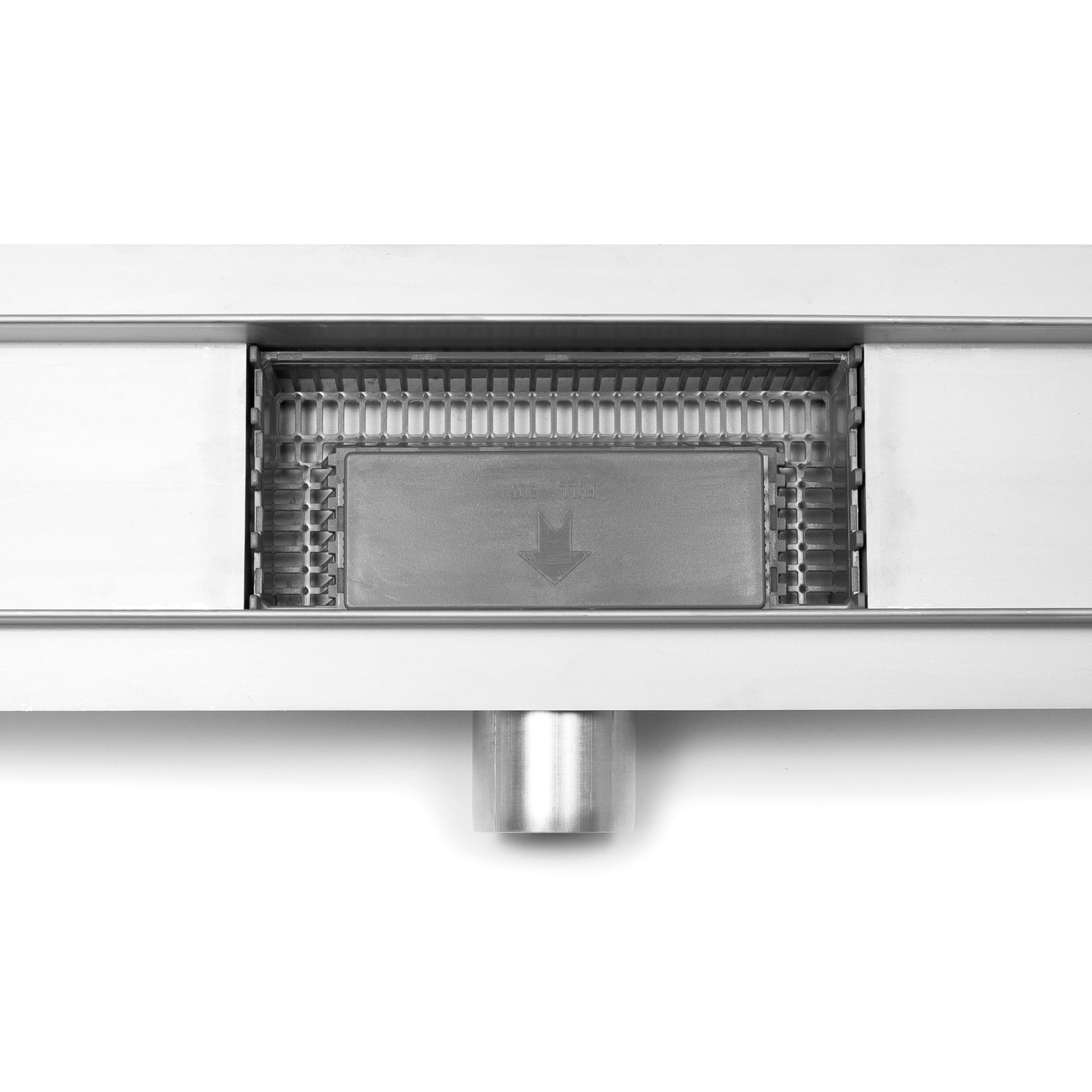 Odpływ liniowy 50 ze stali nierdzewnej, niski 52mm, kompletny zestaw z dużym sitkiem, odpływ prysznicowy dwustronny z panelem lub pod płytkę, Duplex Next 2w1