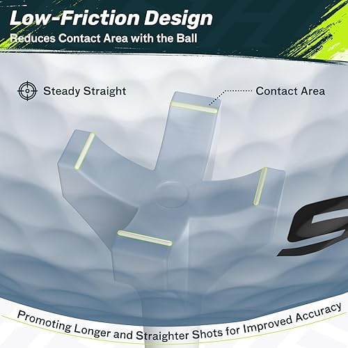 Miniatura 4 de SAPLIZE Soportes de golf de plástico mejorados, paquete de 10050 (3-14"), durabilidad y estabilidad mejoradas, diseño de cabezal de 4 puntas para