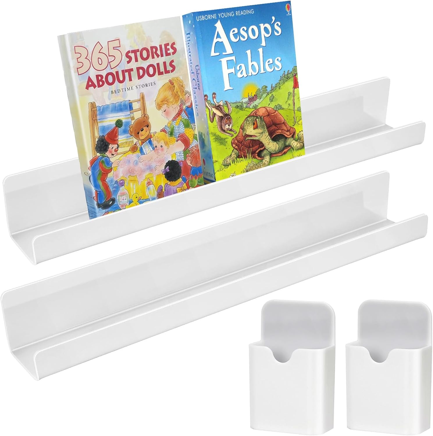 2 Pcs Book Shelf for Whiteboard, Reusable