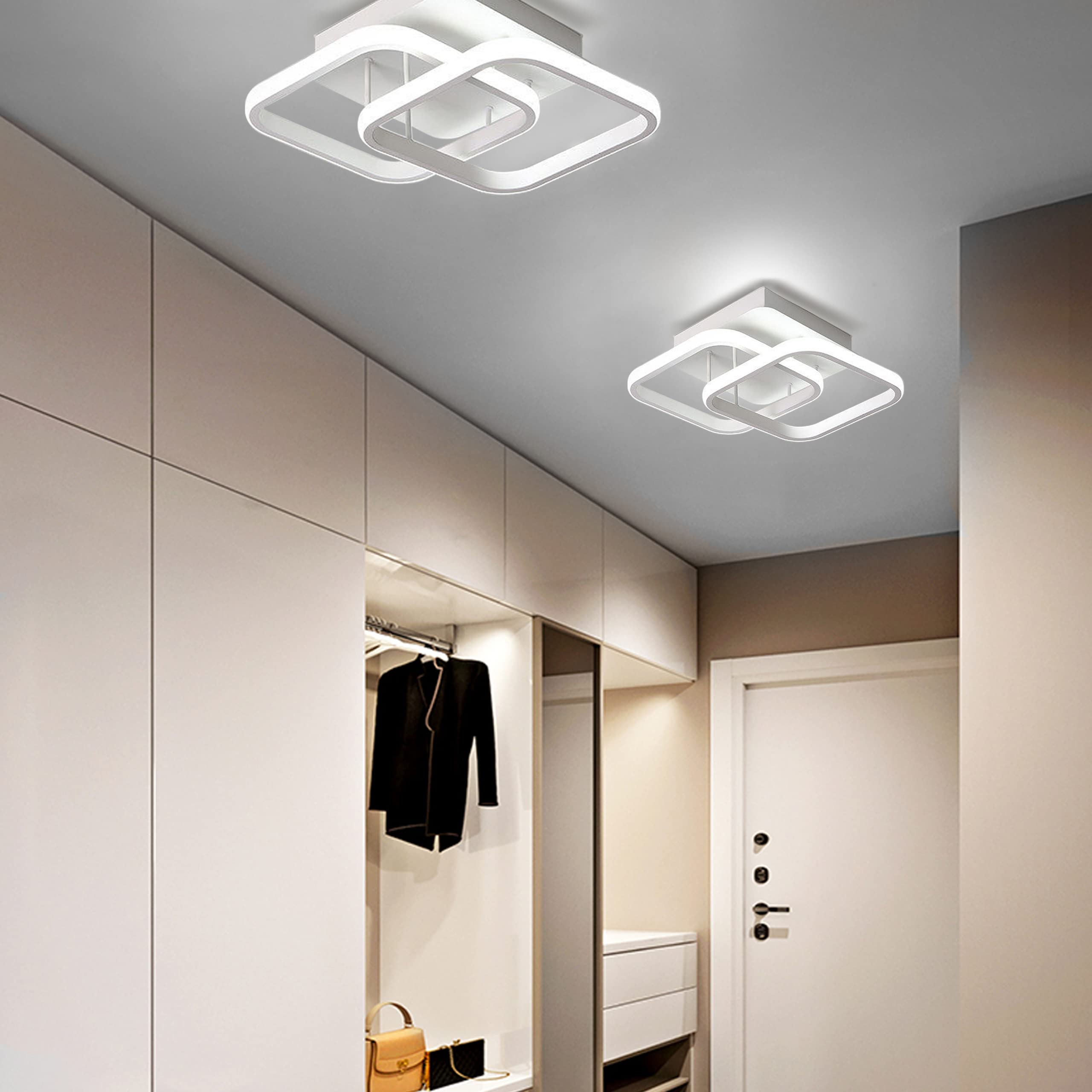 EIDEARAY Led-plafondlamp met bewegingsmelder voor binnen, 22 W, warmwit