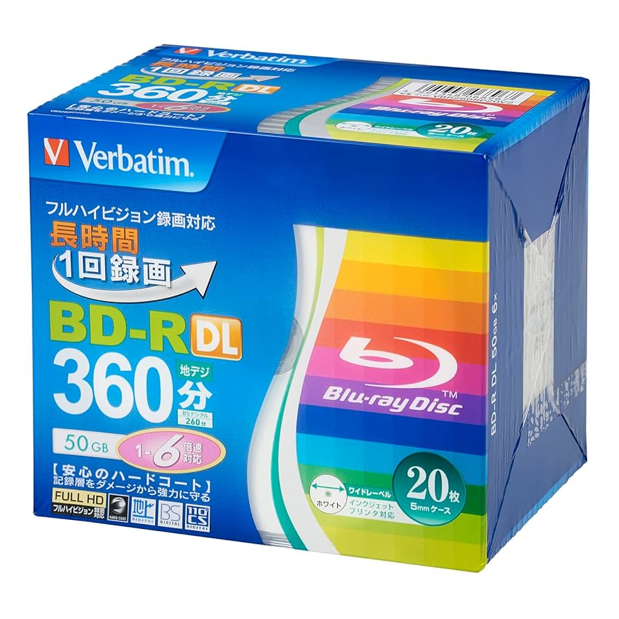 Verbatim バーベイタム 1回録画用ディスク　保存用DVDケース　400枚 Amazon.co.jp: バーベイタムジャパン(Verbatim Japan) 1回録画用