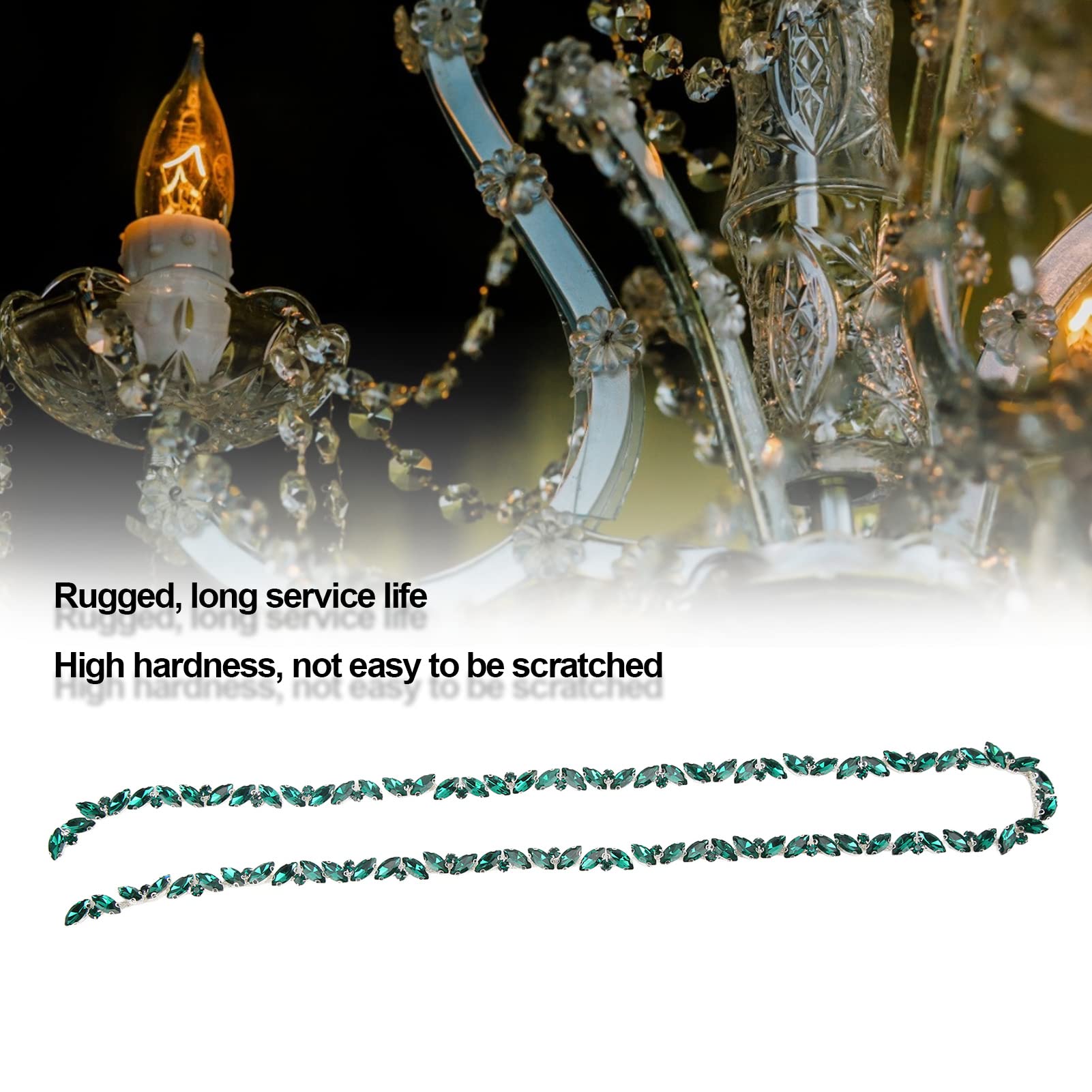 Catena Con Cristalli Per Cucito | Decorazioni Fai Da Te Per Abiti, Matrimoni E Gioielli | Foro Verde | Tnfeeon - Foto 6