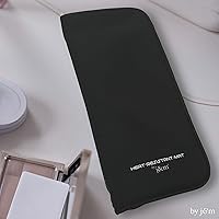 Vista 8 de j&m - Alfombrilla para alisar el cabello y bolsa – Resistente al calor – Se adapta a ghd, BaByliss y planchas planas más grandes – Estuche de viaje