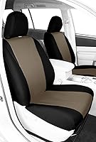 Vista 1 de CalTrend Front Buckets Seats, Faux Leather Seat Covers for 2012-2014 Nissan Cube Beige Beige Insert with Black Trim