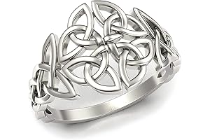 Celtic Trinity Knot Ring Sterling Silver 925 Viking Motif Wiccan Jewelry