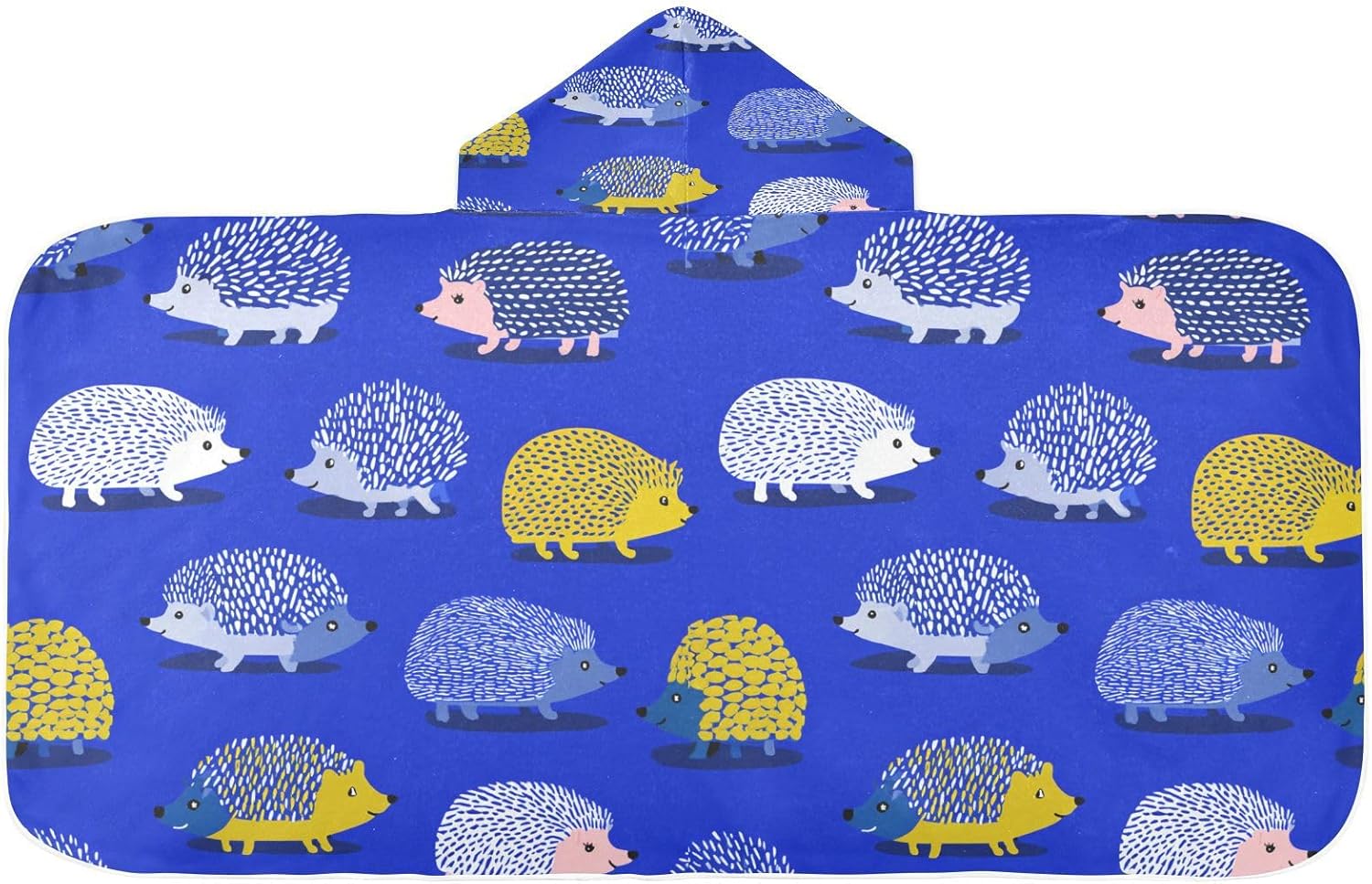 Hooded Beach Towel for Kids Hedgehog Navy Blue Hooded Beach Bath Towel Soft