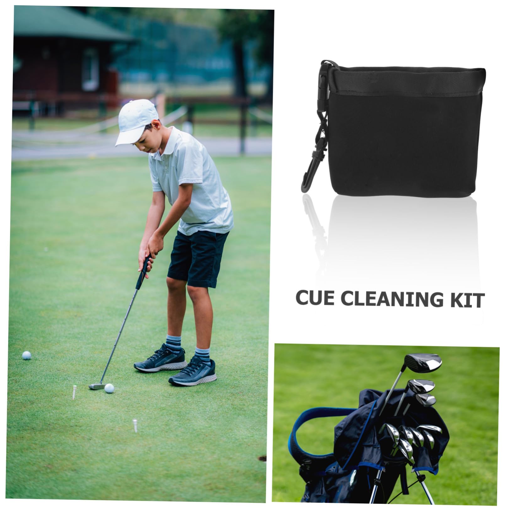 VICASKY 4 Stück wasserdichte Golfzubehör Tasche mit Golfball-reinigungsbeutel und Tee-Halter Robuste Kompakte Golfschläger-reinigungstasche für Golfer Vielseitige Leicht zu Reinigende
