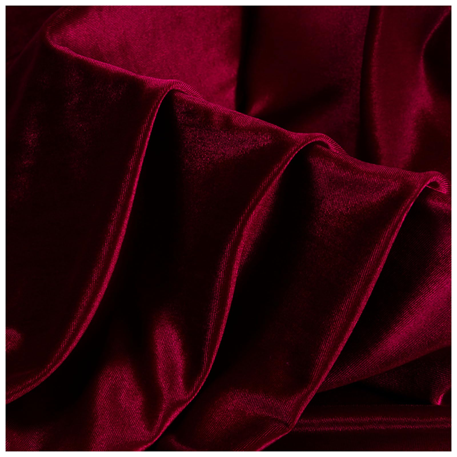 155cm Wide Stretch Velvet Fabric Glossy Velour Material for Upholstery Sofa Couch Costumes Crafting Dressmaking Curtain Blind Cushion Craft(Size:155x100cm,Color:Wine red)