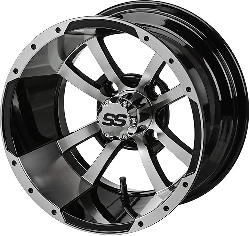 GTW Storm Trooper - Rueda mecanizada y negra de 12 pulgadas (desplazamiento 3:4)