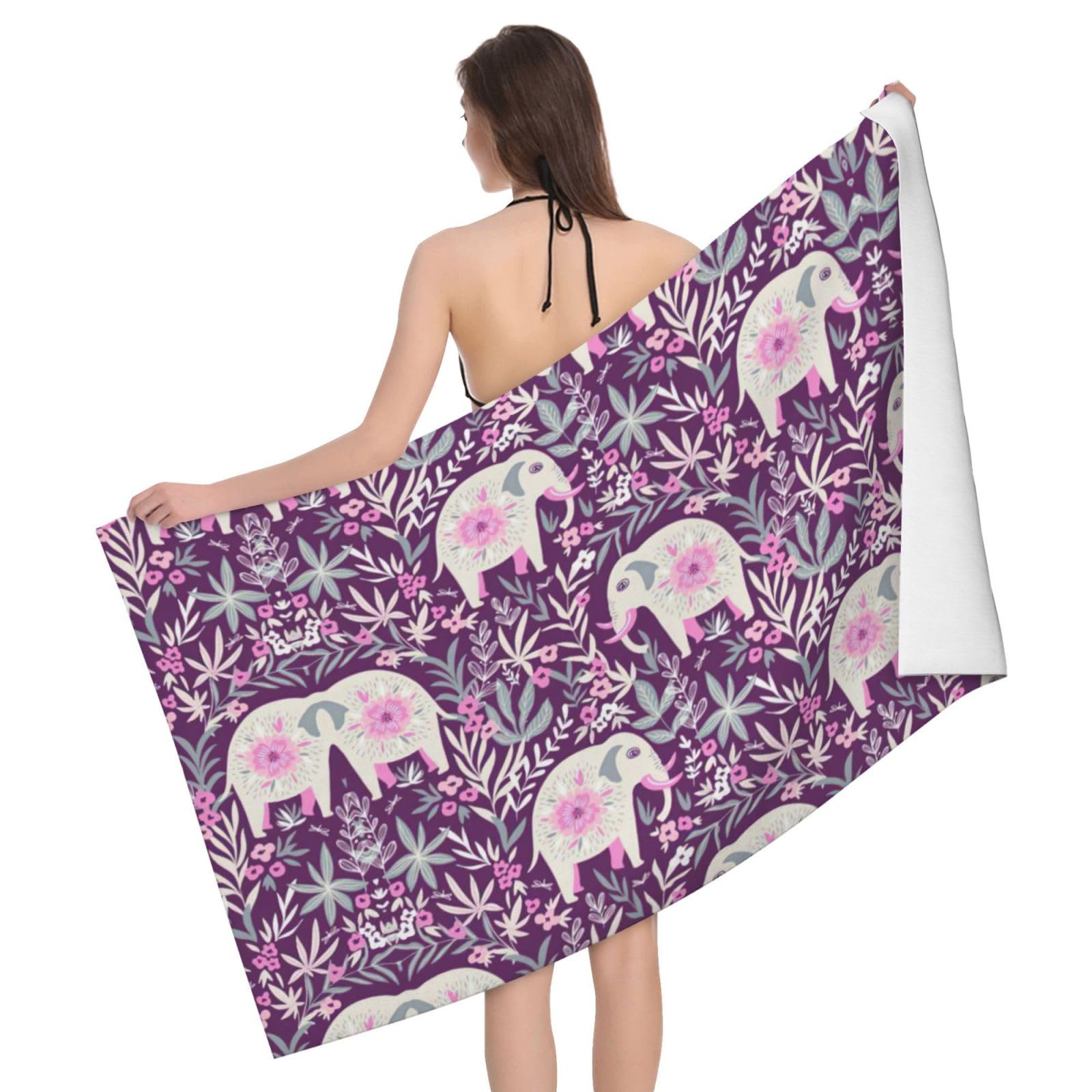 Serviette microfibre éléphant séchage rapide pour la douche