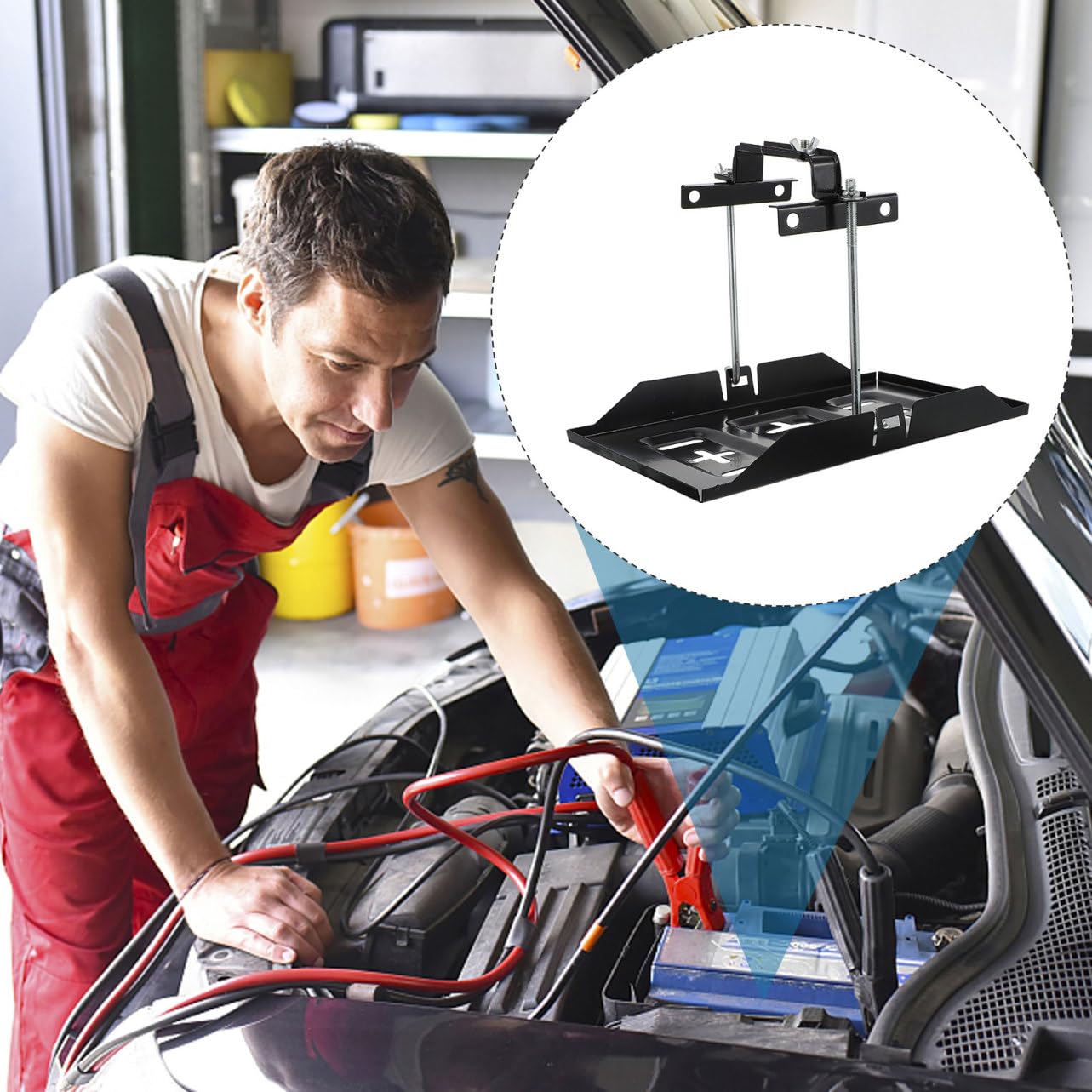 Fixation Batterie Voiture Support De Batterie Support De Stockage Voiture Facile Installer