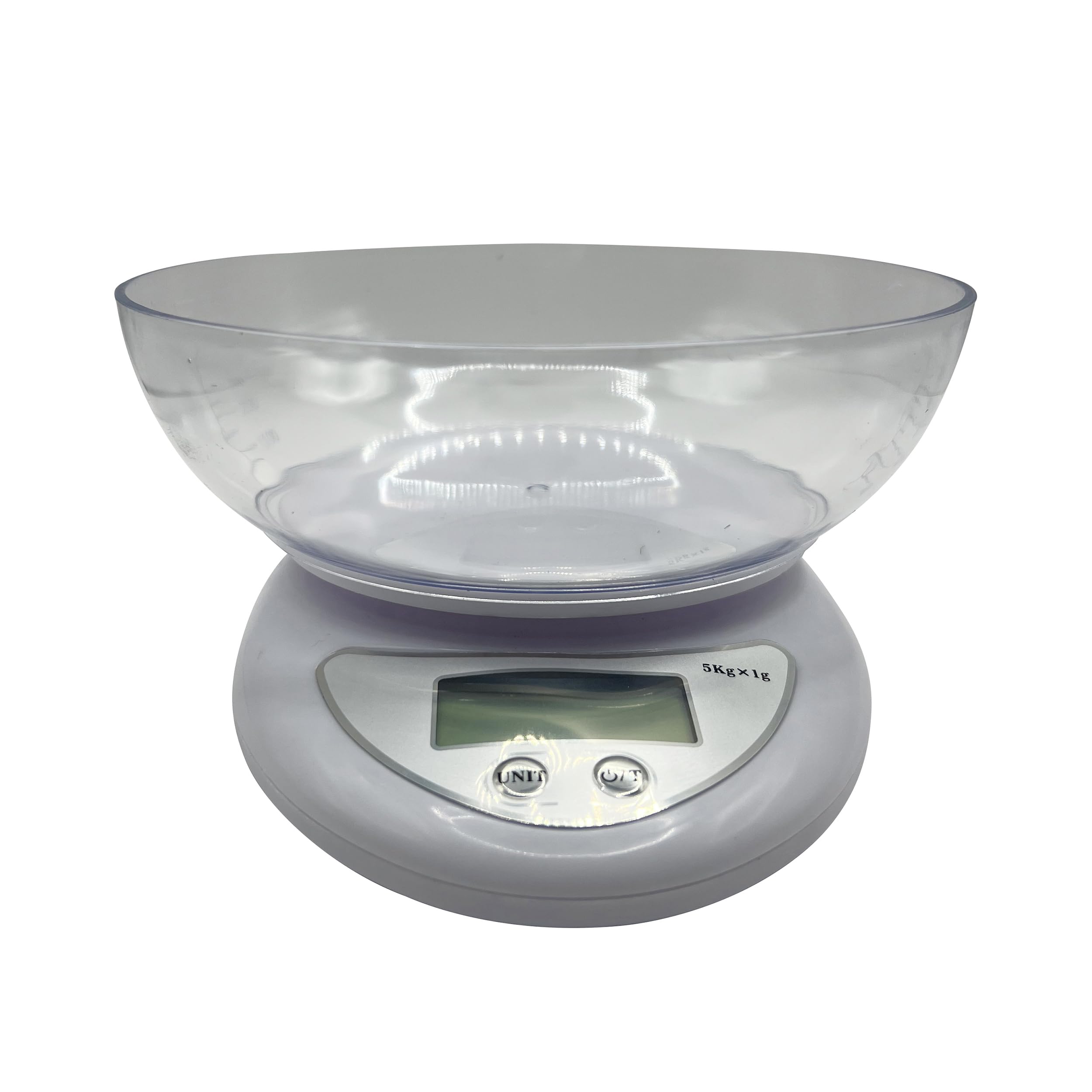Báscula de cocina digital inteligente con cuenco desmontable de 5 kg x 1 g, peso gramos y onzas para café, hornear, cocinar